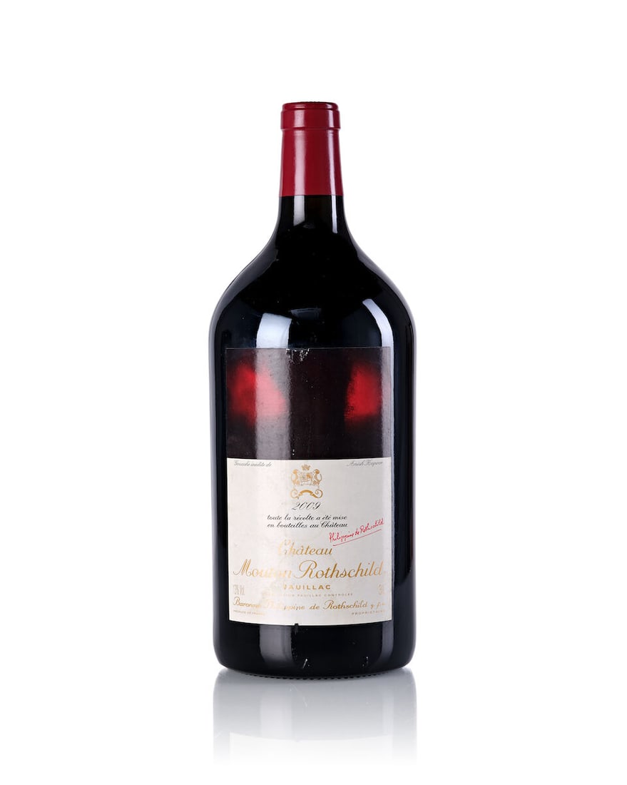 Château Mouton Rothschild, 2009 (1x 3L): Château Mouton Rothschild, 2009 (1x 3L) Region: Bordeaux Label: damp-stained, scuffed, bin-soiled For further information on this lot please visit Bonhams.com For further information about this l
