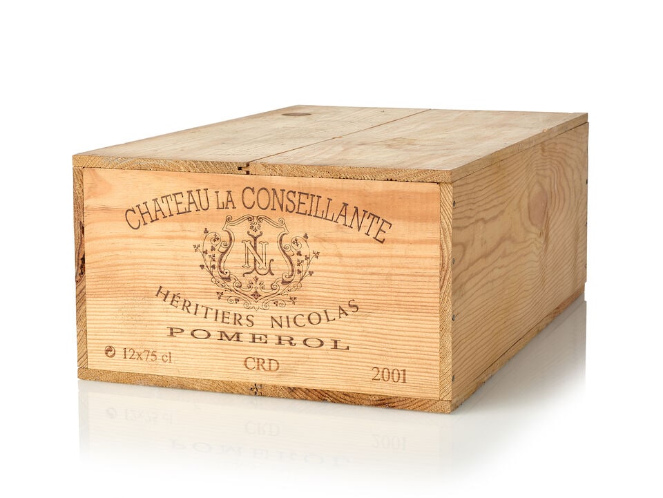 Château La Conseillante, 2001 (12x 750ml): Château La Conseillante, 2001 (12x 750ml) Region: Bordeaux Packaging: owc For further information on this lot please visit Bonhams.com For further information about this lot please