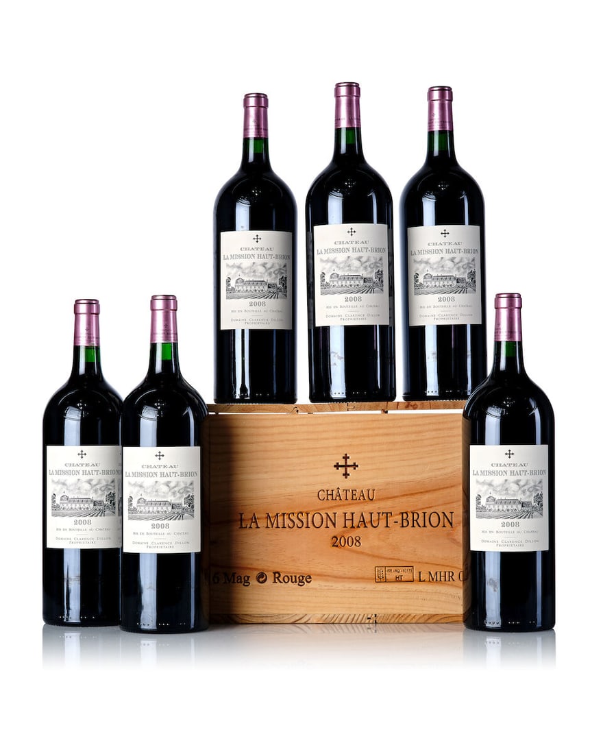 Château La Mission Haut Brion, 2008 (6x Magnum): Château La Mission Haut Brion, 2008 (6x Magnum) Region: Bordeaux Label: 1x slightly marked, 3x slightly bin-soiled Packaging: owc For further information on this lot please visit Bonhams.com For 