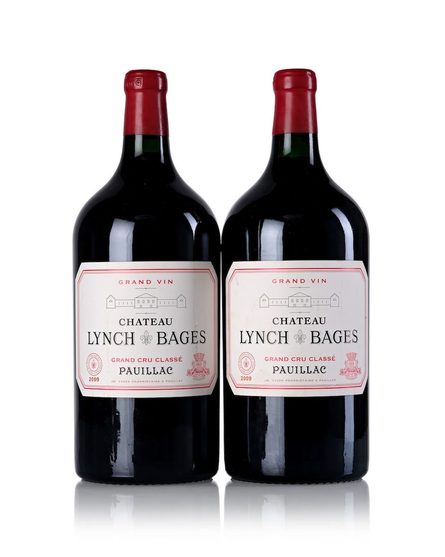 Château Lynch Bages, 2009 (2x 3L): Château Lynch Bages, 2009 (2x 3L) Region: Bordeaux Capsule: 1x slightly chipped wax Cork: 1x signs of old seepage Label: 2x slightly bin-soiled, 1x slightly scuffed, 1x scuffed For further inform