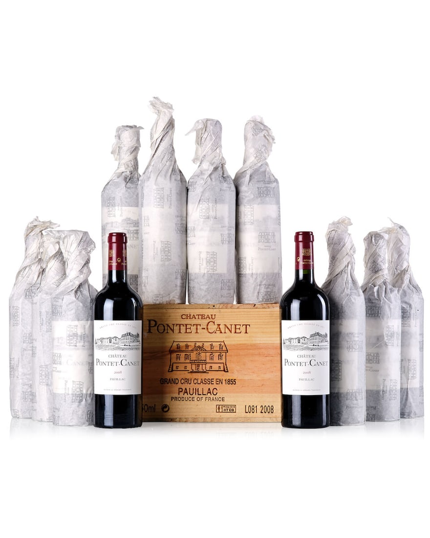Château Pontet Canet, 2008 (12x 750ml): Château Pontet Canet, 2008 (12x 750ml) Region: Bordeaux Packaging: owc For further information on this lot please visit Bonhams.com For further information about this lot please