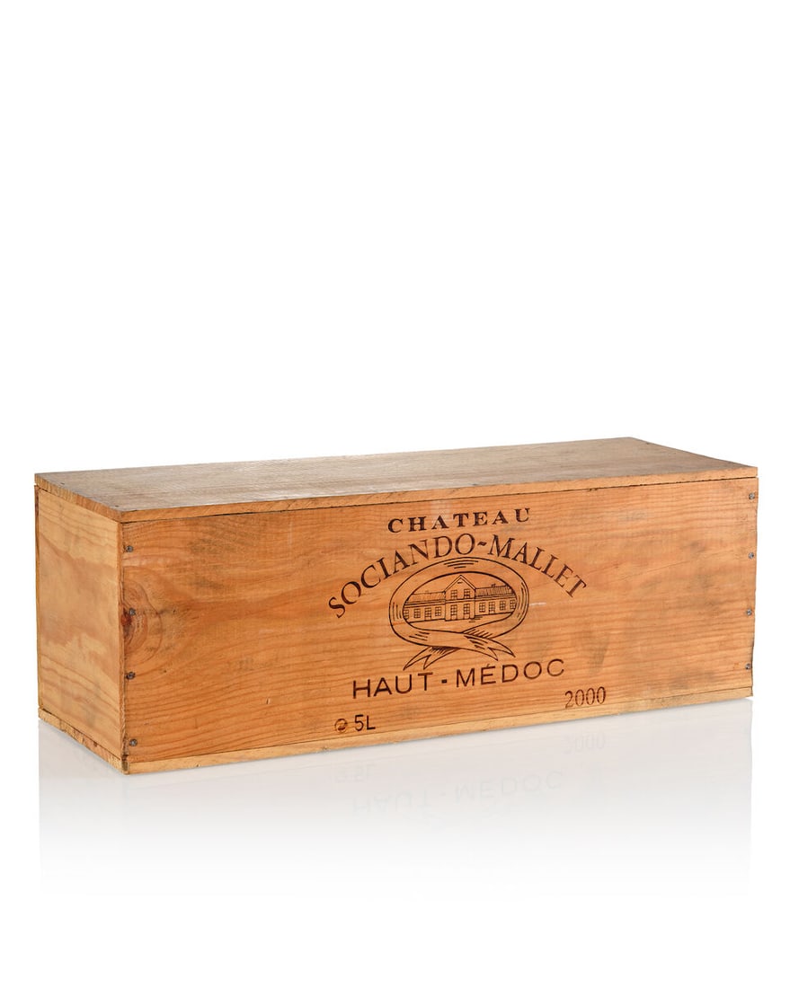 Château Sociando Mallet, 2000 (1x 5L): Château Sociando Mallet, 2000 (1x 5L) Region: Bordeaux Packaging: owc For further information on this lot please visit Bonhams.com For further information about this lot please