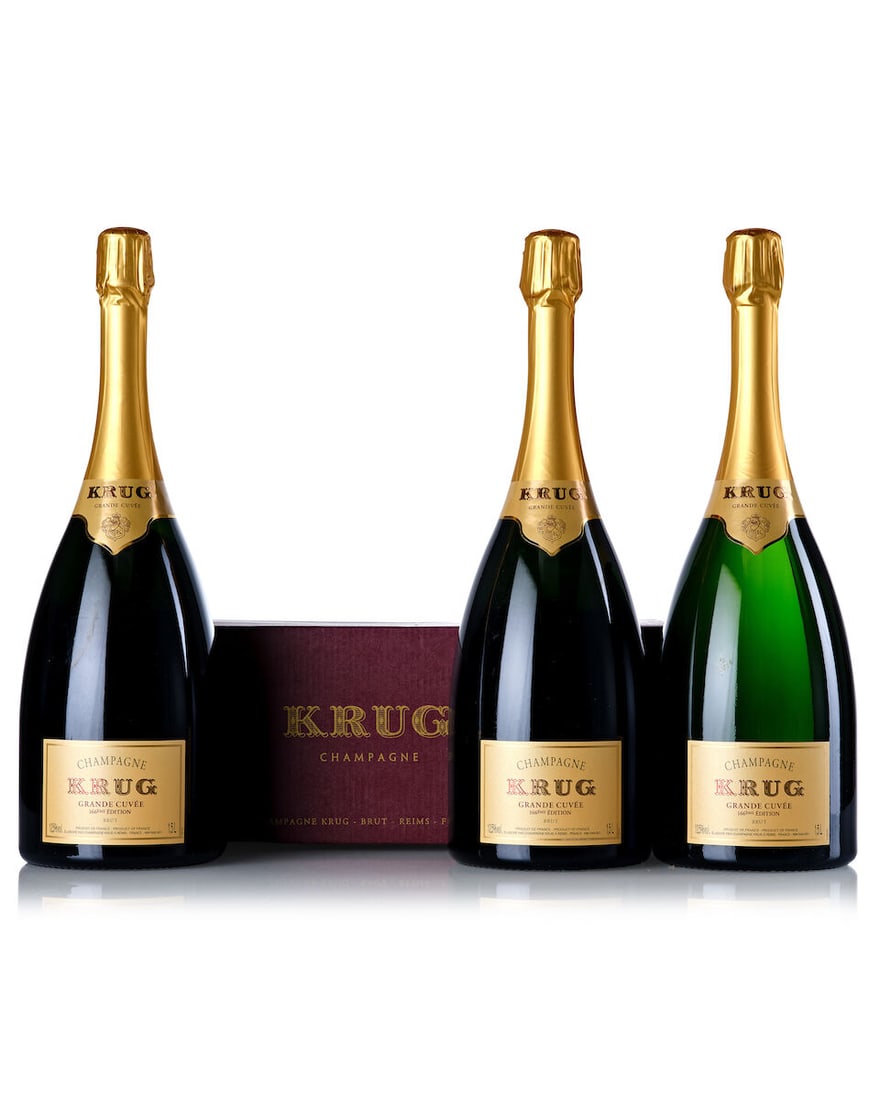 Krug Grande Cuvée 166ème Edition, NV (3x Magnum): Krug Grande Cuvée 166ème Edition, NV (3x Magnum) Region: Champagne Packaging: oc For further information on this lot please visit Bonhams.com For further information about this lot please