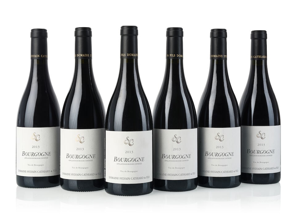 Domaine Sylvain Cathiard Bourgogne Rouge, 2013 (6x 750ml): Domaine Sylvain Cathiard Bourgogne Rouge, 2013 (6x 750ml) Region: Burgundy Label: 6x slightly marked, 1x slightly wrinkled For further information on this lot please visit Bonhams.com For further info