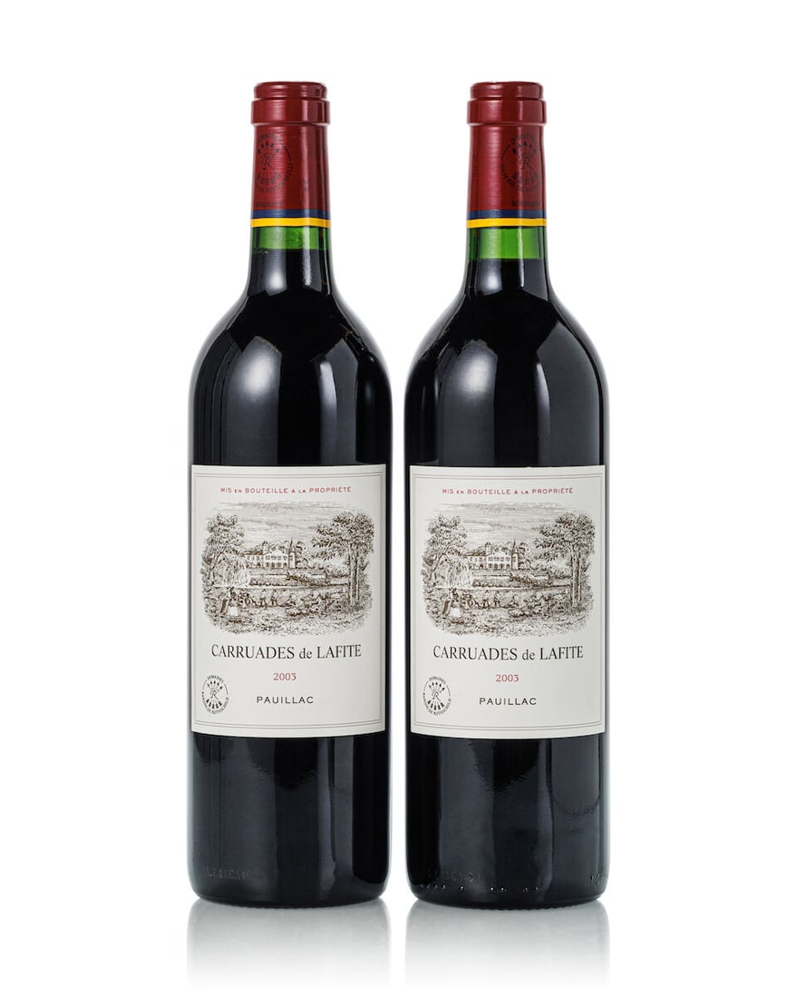Carruades de Lafite, 2003 (12x 750ml): Carruades de Lafite, 2003 (12x 750ml) Region: Bordeaux Label: 3x slightly scuffed, 2x slightly marked, 9x scuffed For further information on this lot please visit Bonhams.com For further information a