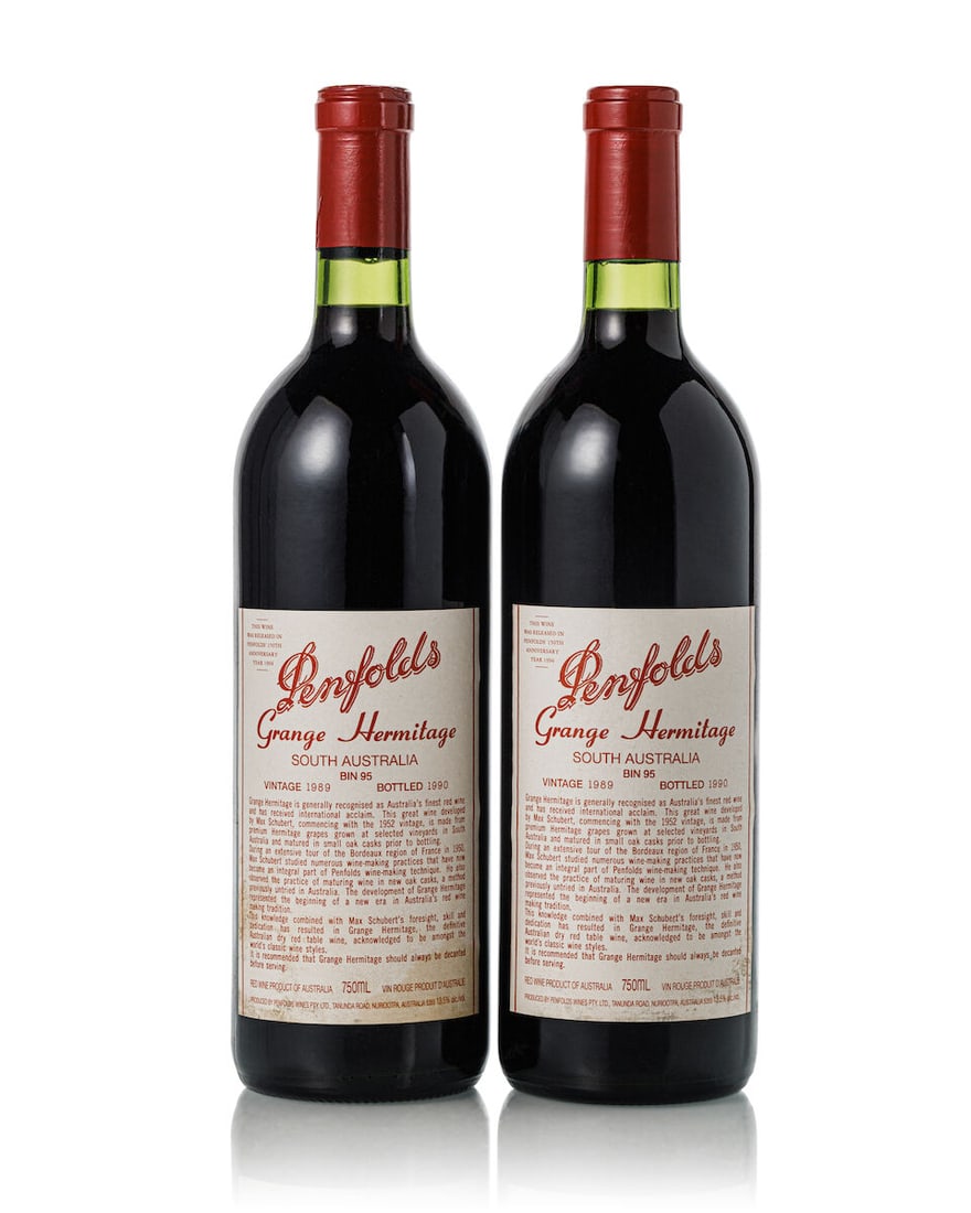 Penfolds Grange, 1989 (2x 750ml): Penfolds Grange, 1989 (2x 750ml) Region: Australia Fill Level: 2x into neck Label: 2x slightly stained For further information on this lot please visit Bonhams.com For further information about this