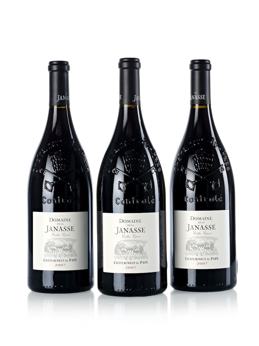 Domaine de La Janasse Châteauneuf du Pape Cuvée Vieilles Vignes, 2007 (6x Magnum): Domaine de La Janasse Châteauneuf du Pape Cuvée Vieilles Vignes, 2007 (6x Magnum) Region: Rhone Valley Label: 1x slightly marked Packaging: 1x owc For further information on this lot please