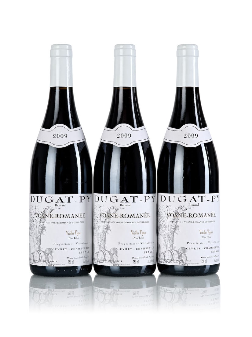 Domaine Dugat Py Vosne Romanée Vieilles Vignes, 2009 (6x 750ml): Domaine Dugat Py Vosne Romanée Vieilles Vignes, 2009 (6x 750ml) Region: Burgundy Label: 1x slightly marked Packaging: oc For further information on this lot please visit Bonhams.com For further
