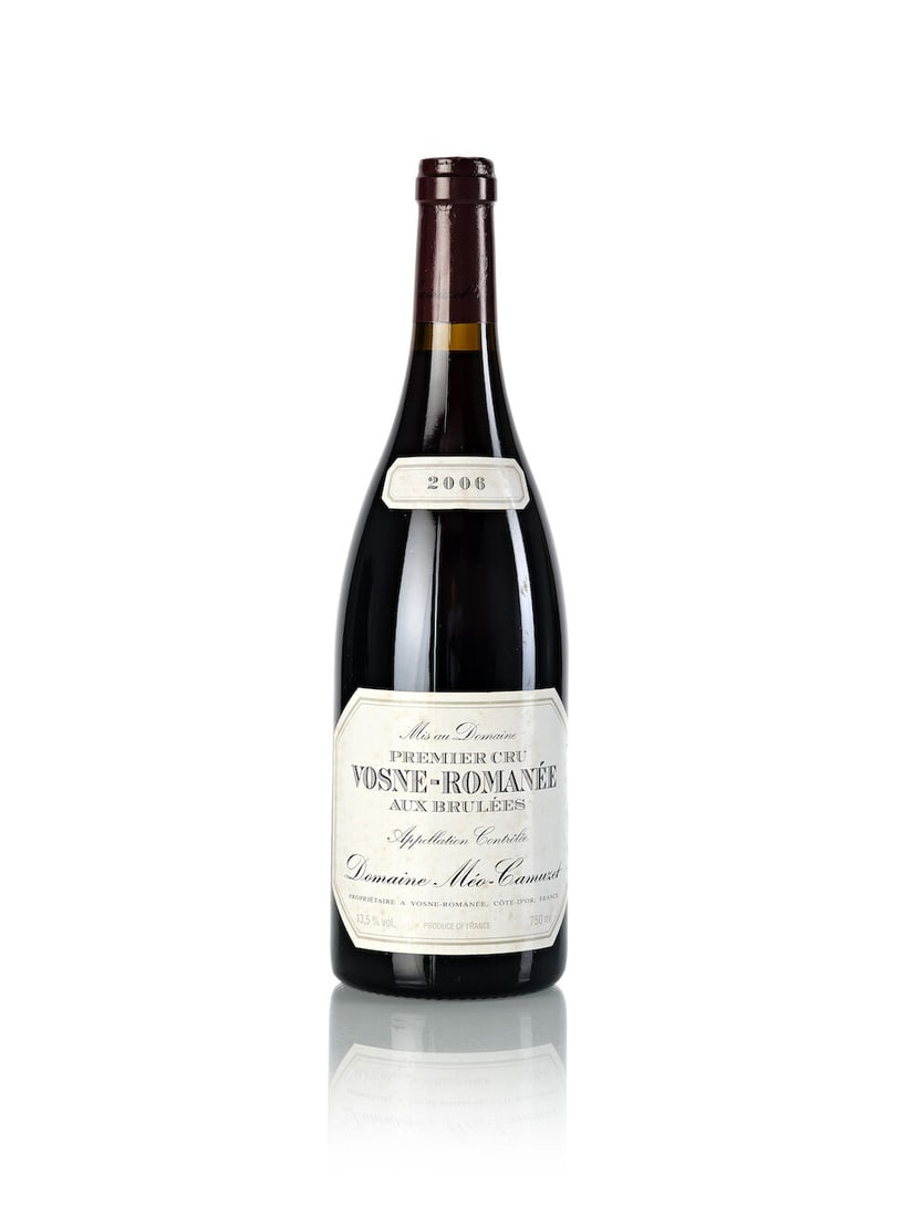 Domaine Méo-Camuzet Vosne Romanée Aux Brulées, 2006 (1x 750ml): Domaine Méo-Camuzet Vosne Romanée Aux Brulées, 2006 (1x 750ml) Region: Burgundy Label: 1x bin-soiled vintage tag, 1x bin-soiled For further information on this lot please visit