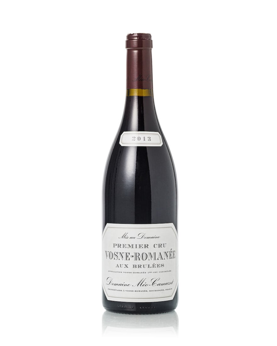 Domaine Méo-Camuzet Vosne Romanée Aux Brûlées, 2013 (2x 750ml): Domaine Méo-Camuzet Vosne Romanée Aux Brûlées, 2013 (2x 750ml) Region: Burgundy Label: 2x slightly marked, 1x slightly scuffed vintage tag, 1x slightly wrinkled For further