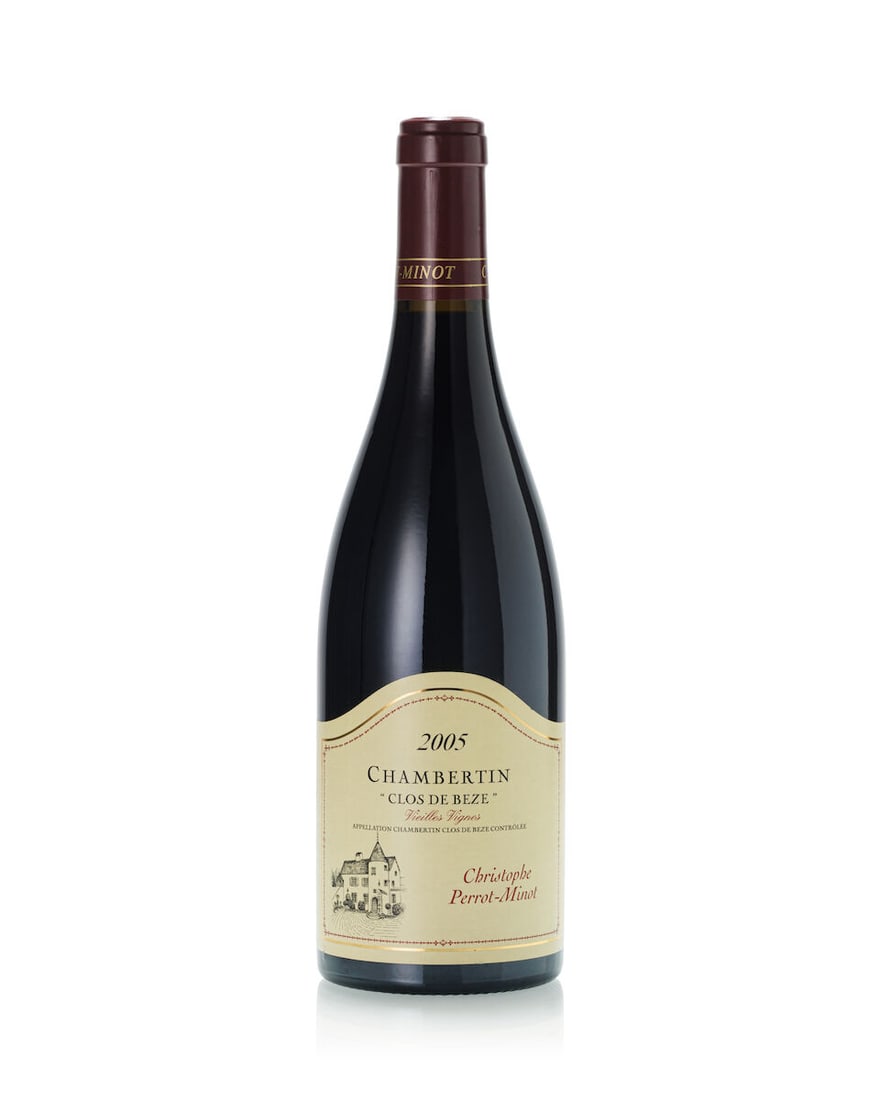 Domaine Perrot Minot Chambertin Clos de Bèze Vieilles Vignes, 2005 (1x 750ml): Domaine Perrot Minot Chambertin Clos de Bèze Vieilles Vignes, 2005 (1x 750ml) Region: Burgundy Label: slightly scuffed For further information on this lot please visit Bonhams.com For further