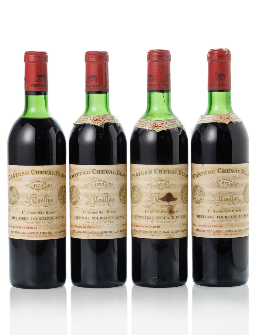 Château Cheval Blanc, 1970 (4x 750ml): Château Cheval Blanc, 1970 (4x 750ml) Region: Bordeaux For further information on this lot please visit Bonhams.com For further information about this lot please