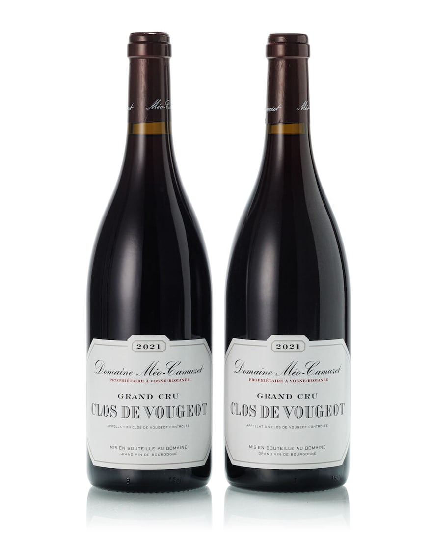 Domaine Méo-Camuzet Clos de Vougeot, 2021 (2x 750ml): Domaine Méo-Camuzet Clos de Vougeot, 2021 (2x 750ml) Region: Burgundy Label: 1x slightly marked For further information on this lot please visit Bonhams.com For further information about this