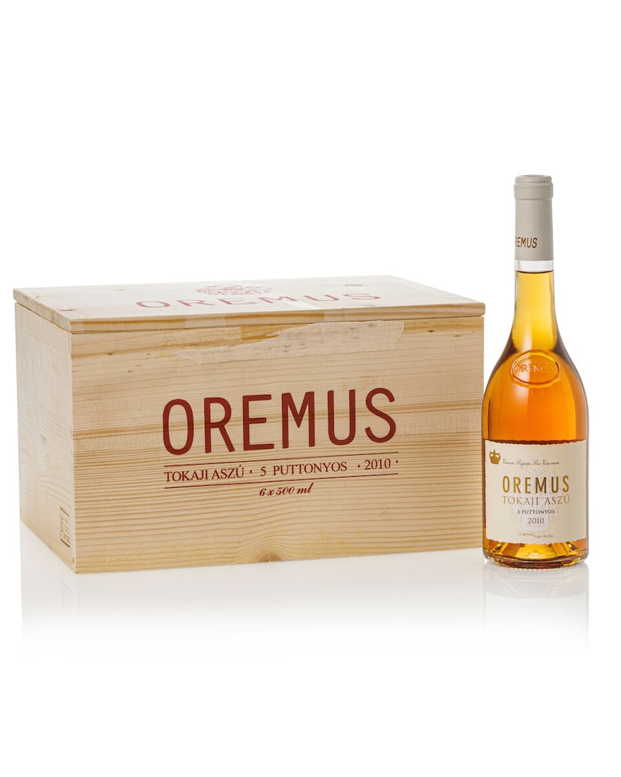Oremus Tokaji Aszú 5 Puttonyos, 2010 (6x 500ml): Oremus Tokaji Aszú 5 Puttonyos, 2010 (6x 500ml) Region: Hungary Lot to be sold without reserve. For further information on this lot please visit Bonhams.com For further information about this