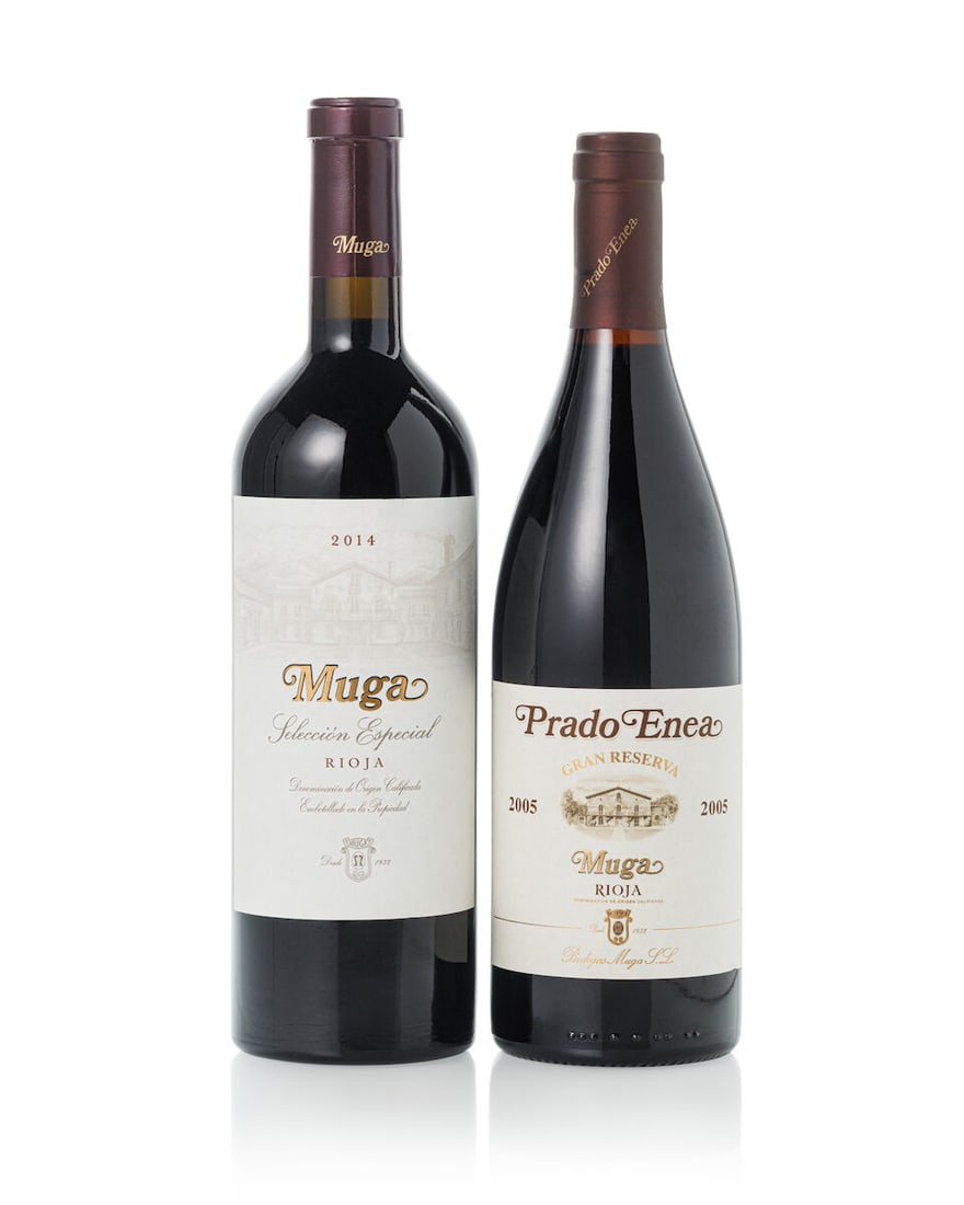 Muga Prado Enea Gran Reserva, 2005 (2x 750ml) Muga Selección Especial, 2014 (2x 750ml): Muga Prado Enea Gran Reserva, 2005 (2x 750ml) Region: Spain Muga Selección Especial, 2014 (2x 750ml) Region: Spain Label: 2x slightly scuffed Lot to be sold without reserve. For further