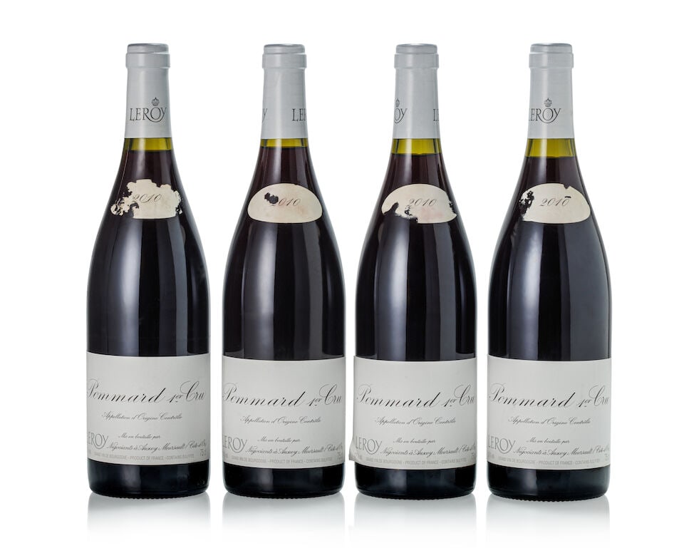 Maison Leroy Pommard 1er Cru, 2010 (4x 750ml): Maison Leroy Pommard 1er Cru, 2010 (4x 750ml) Region: Burgundy Label: 3x slightly stained, 4x deteriorated vintage tag For further information on this lot please visit Bonhams.com For further informat