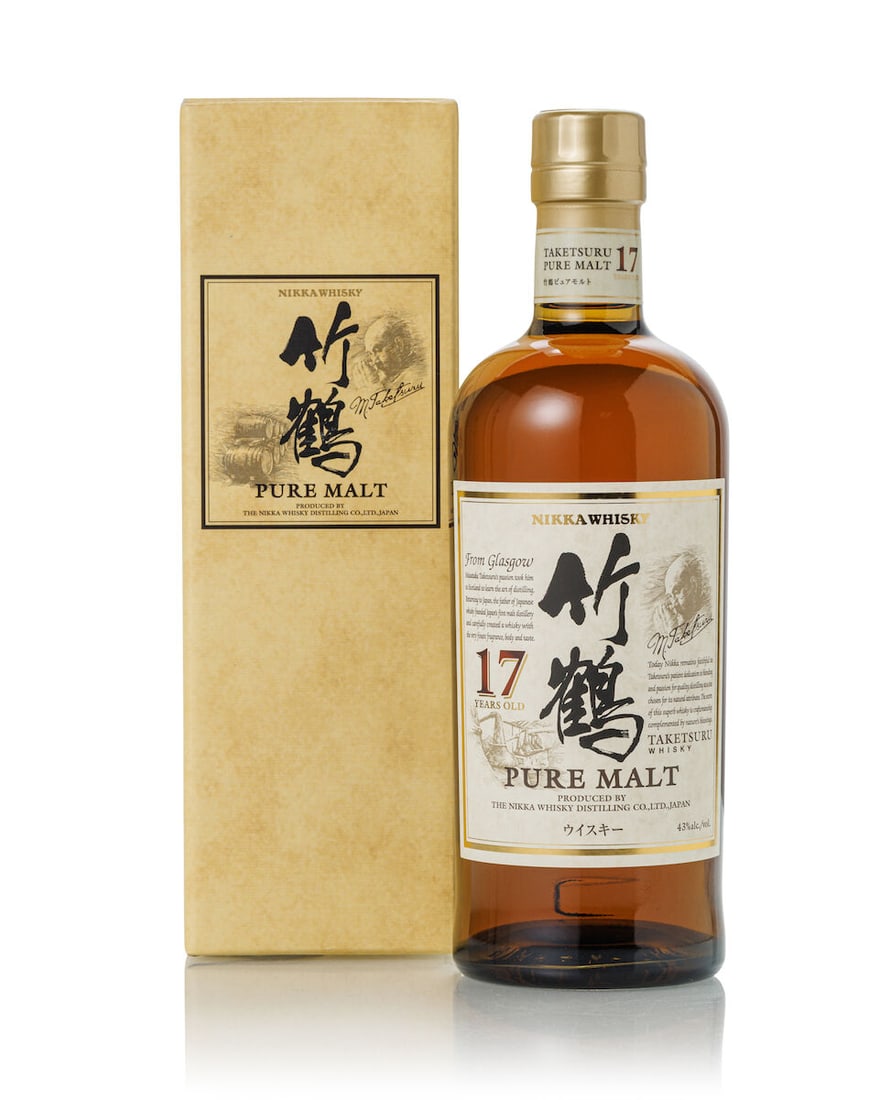 竹鶴 Taketsuru 17 Year Old (1x 700ml): 竹鶴 Taketsuru 17 Year Old (1x 700ml) Region: Japan Fill Level: into neck Label: good label Packaging: original carton Alcohol content: 43% ABV Notes: Produced by the Nikka Whisky