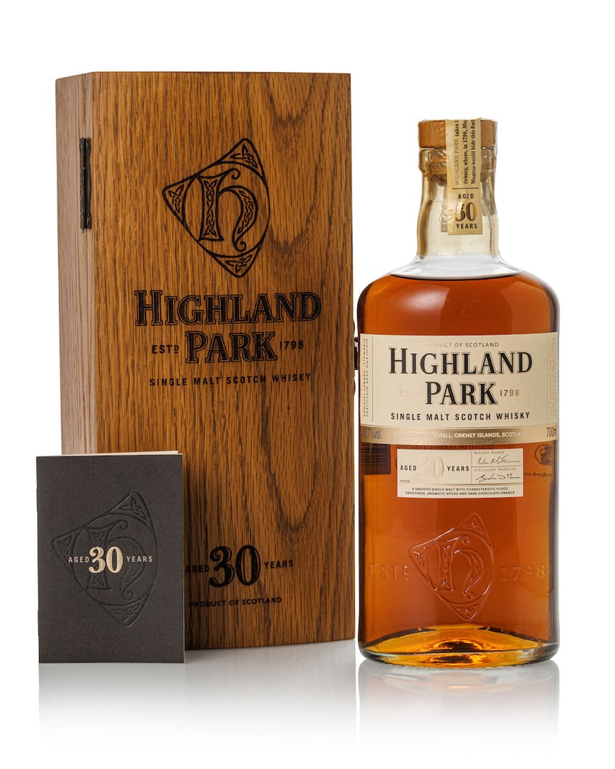 Highland Park 30 Year Old (1x 700ml): Highland Park 30 Year Old (1x 700ml) Region: Orkney Fill Level: top shoulder Label: good label Packaging: original wooden case with original booklet Alcohol content: 45.7% ABV Notes: distilled and