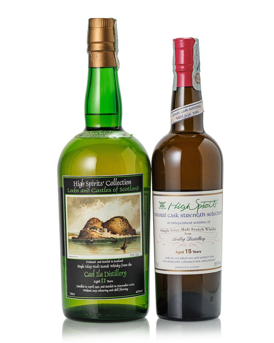 Ardbeg 15 Year Old Cask #644, 1991 (1x 750ml) Caol Ila 11 Year Old Cask #7259, 1992 (1x 1500ml) (1 of 3)