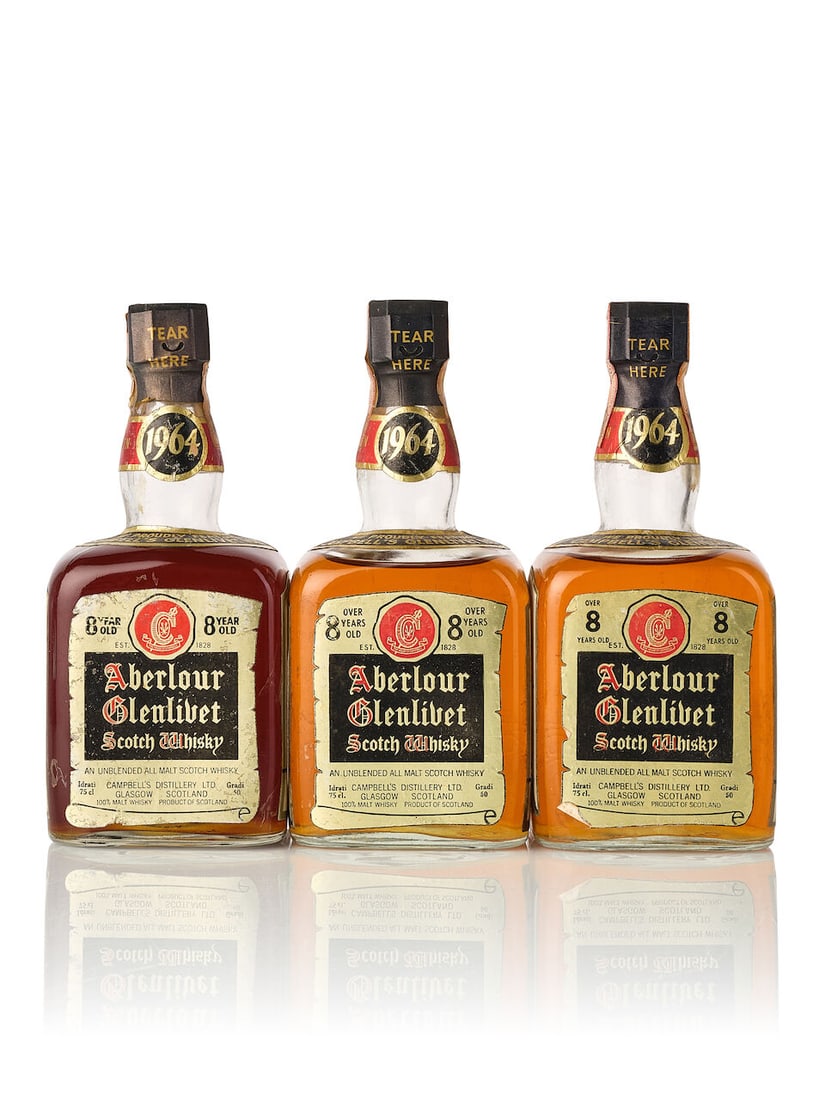 Aberlour-Glenlivet Over 8 Years Old, 1964 (3x 750ml) (1 of 3)
