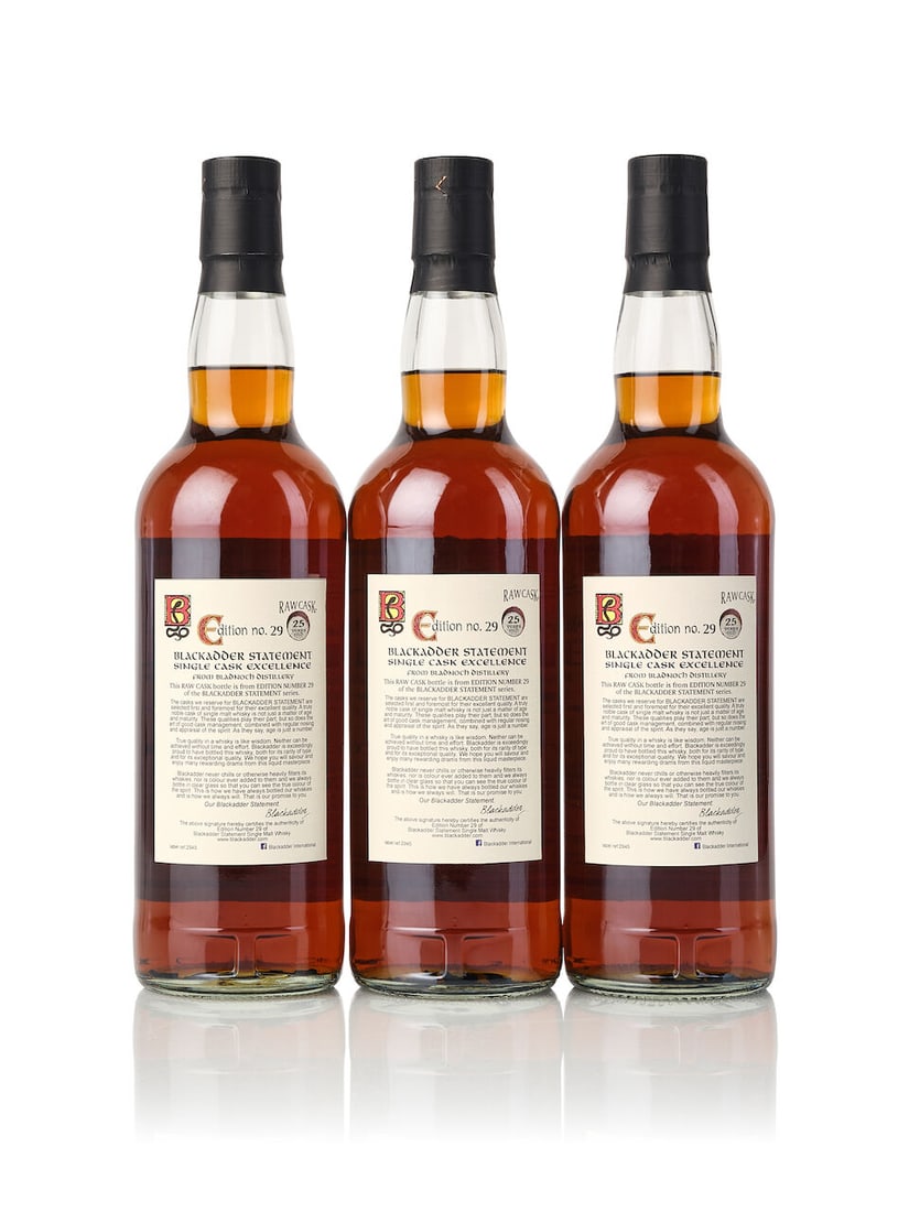 Bladnoch 25 Year Old Blackadder Raw Cask #8274, 1991 (3x 700ml) - 2