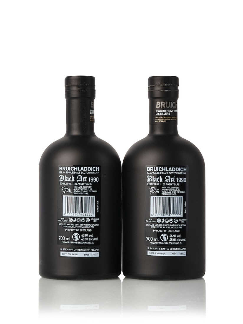 Bruichladdich 26 Year Old Black Art Edition 6.1, 1990 (2x 700ml) - 2