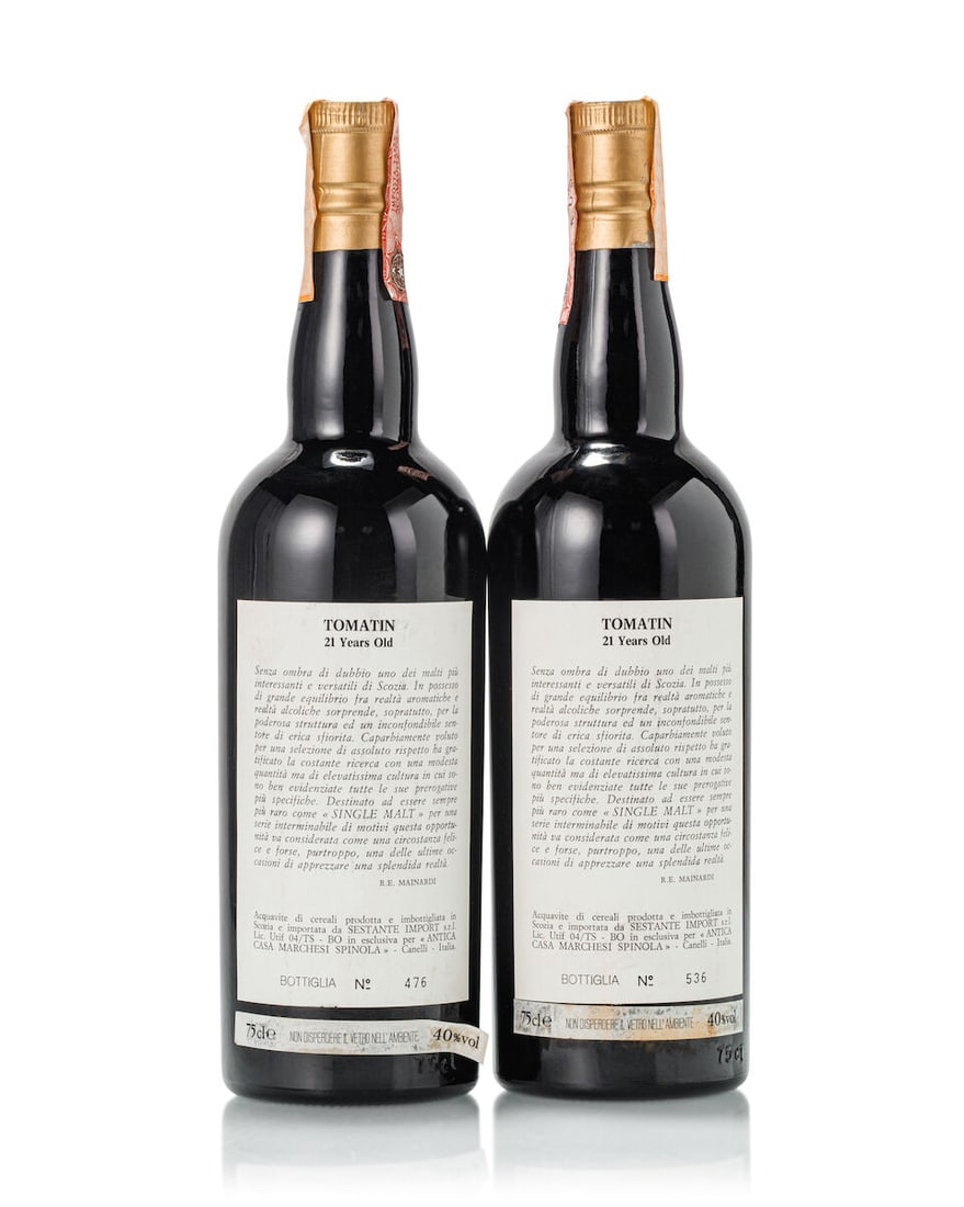 Tomatin 21 Year Old Spinola Collection No. 1, 1968 (2x 750ml) - 2
