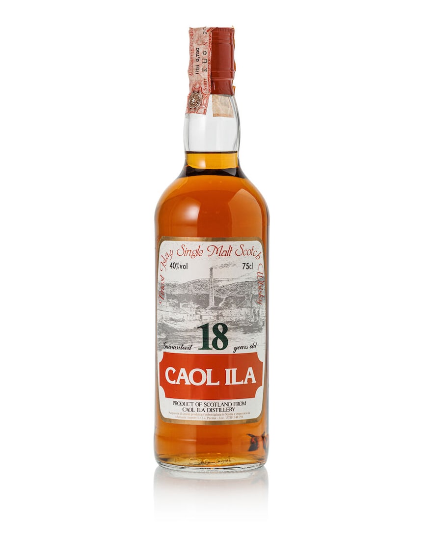 Caol Ila 18 Year Old Sestante (1x 750ml): Caol Ila 18 Year Old Sestante (1x 750ml) Region: Islay Fill Level: into neck Label: slightly scuffed label Alcohol content: 40% ABV Notes: Imported by Sestante Import. s.r.l.-Parma. Single Malt. For f