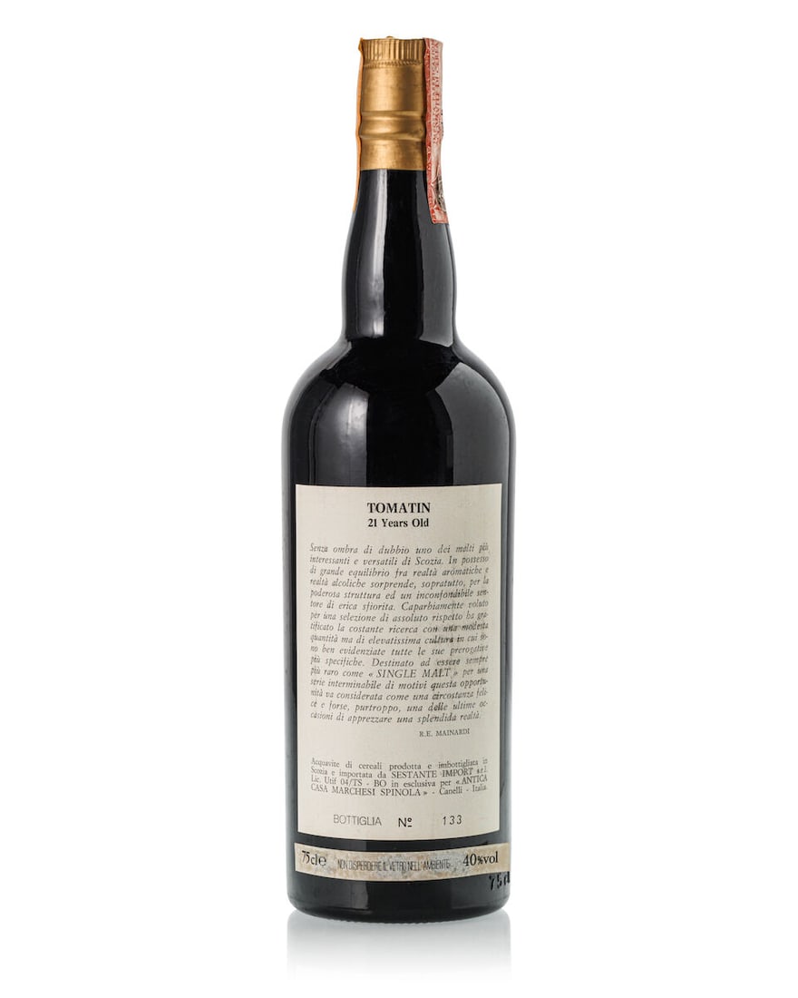 Tomatin 21 Year Old Spinola Collection No. 1, 1968 (1x 750ml) - 2