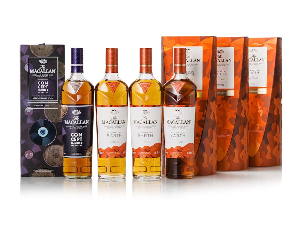 The Macallan A Night on Earth in Scotland (3x 700ml) The Macallan Concept No.2 (1x 700ml) (1 of 2)