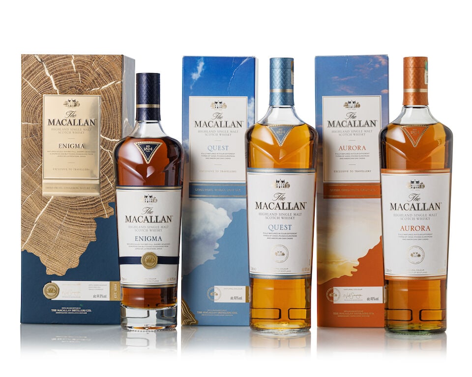 The Macallan Quest (1x 1000ml) The Macallan Enigma (1x 700ml) The Macallan Aurora (1x 1000ml) (1 of 2)
