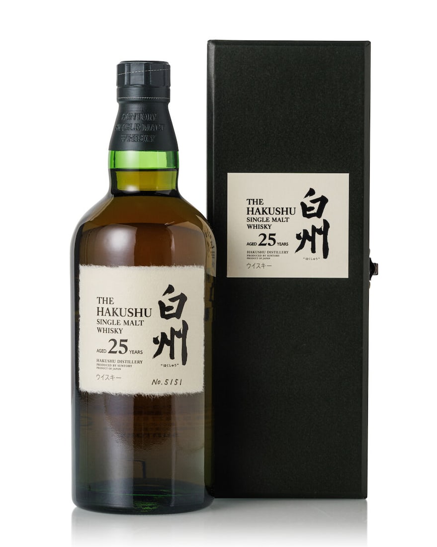 白州 Hakushu 25 Year Old (1x 700ml): 白州 Hakushu 25 Year Old (1x 700ml) Region: Japan Fill Level: into neck Label: good label Packaging: original carton Alcohol content: 43% ABV Notes: Distilled and Bottled by Hakushu Distil