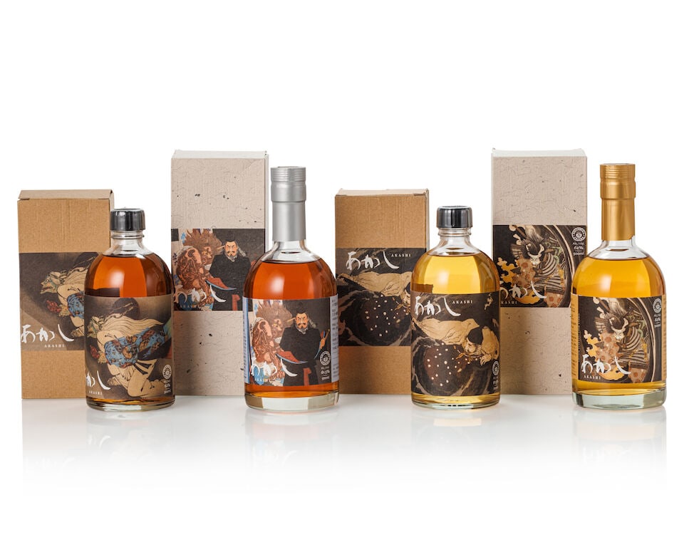 Akashi 3 Year Old Cask #101520, 2015 (1x 500ml) Akashi 4 Year Old Cask# 61791, 2015 (1x 500ml) A... (1 of 2)