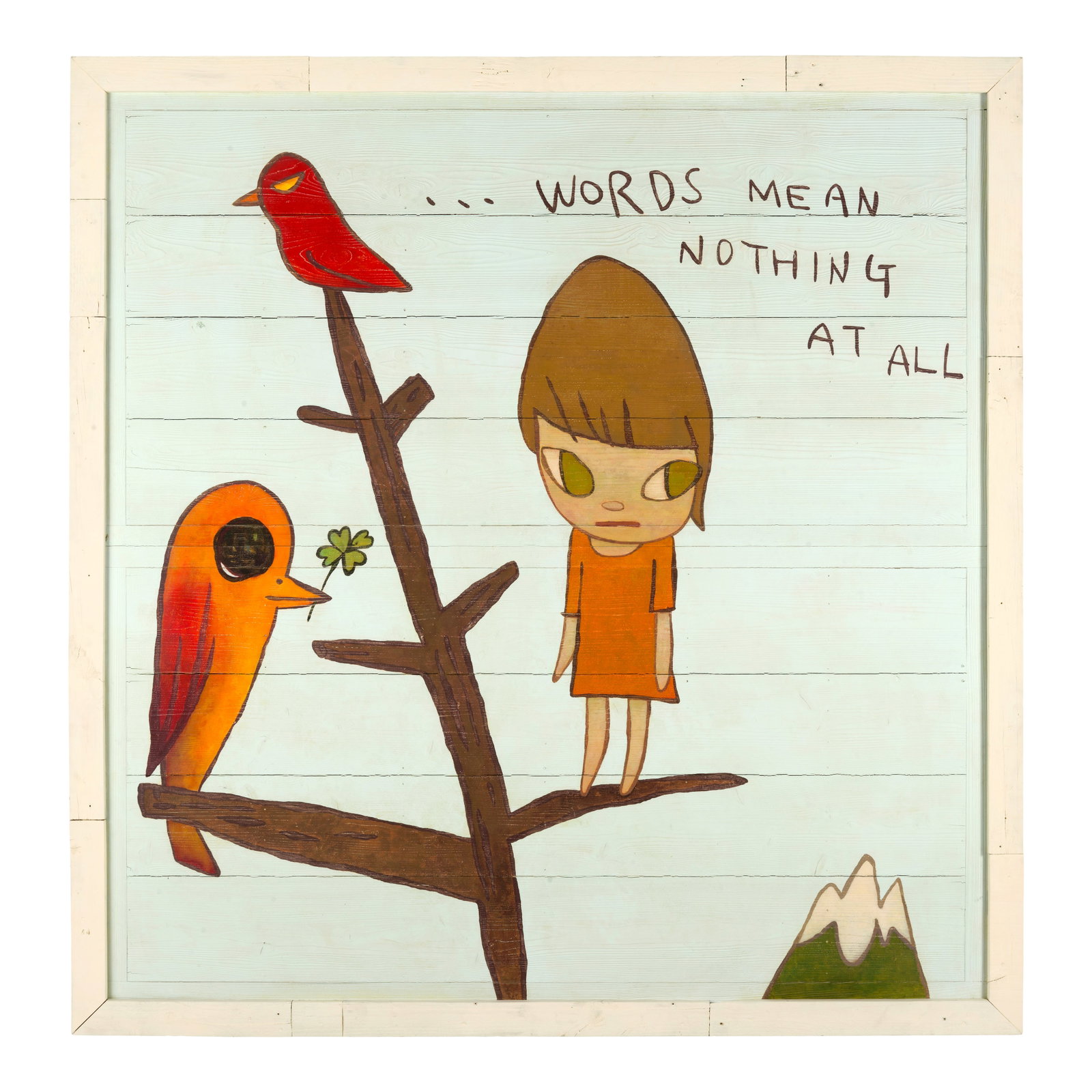 YOSHITOMO NARA (B. 1959) ...Words Mean Nothing at All 76 1/2 x 74 1/2 x 3 1/2 in (194.3 x 189.2 ... (1 of 1)