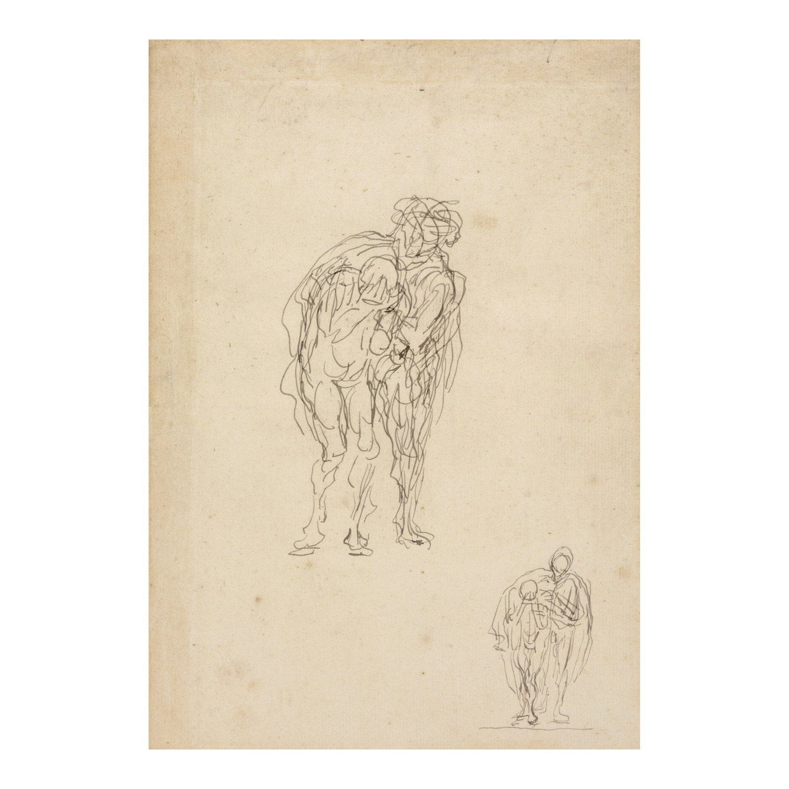 HONORÉ DAUMIER (1808-1879) Deux études du Retour de l'Enfant prodigue 11 5/16 x 7 13/1... (1 of 1)