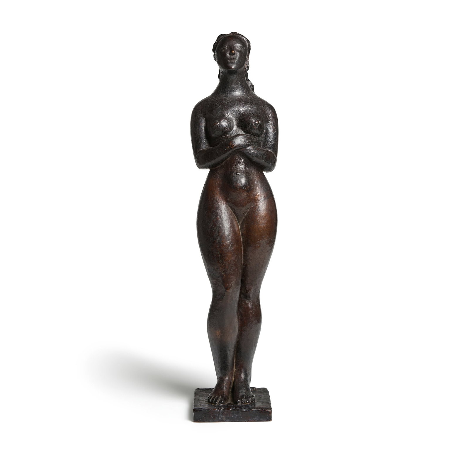JACQUES LIPCHITZ (1891-1973) Pregnant Woman 24 x 5 7/8 x 5 1/2 in (61 x 15 x 14 cm) (Conceived i...: JACQUES LIPCHITZ (1891-1973) Pregnant Woman signed and numbered '3/7 J. Lipchitz' and marked with the artist's thumbprint (on the base) bronze with brown patina 24 x 5 7/8 x 5 1/2 in (61 x 15 x 14 cm)