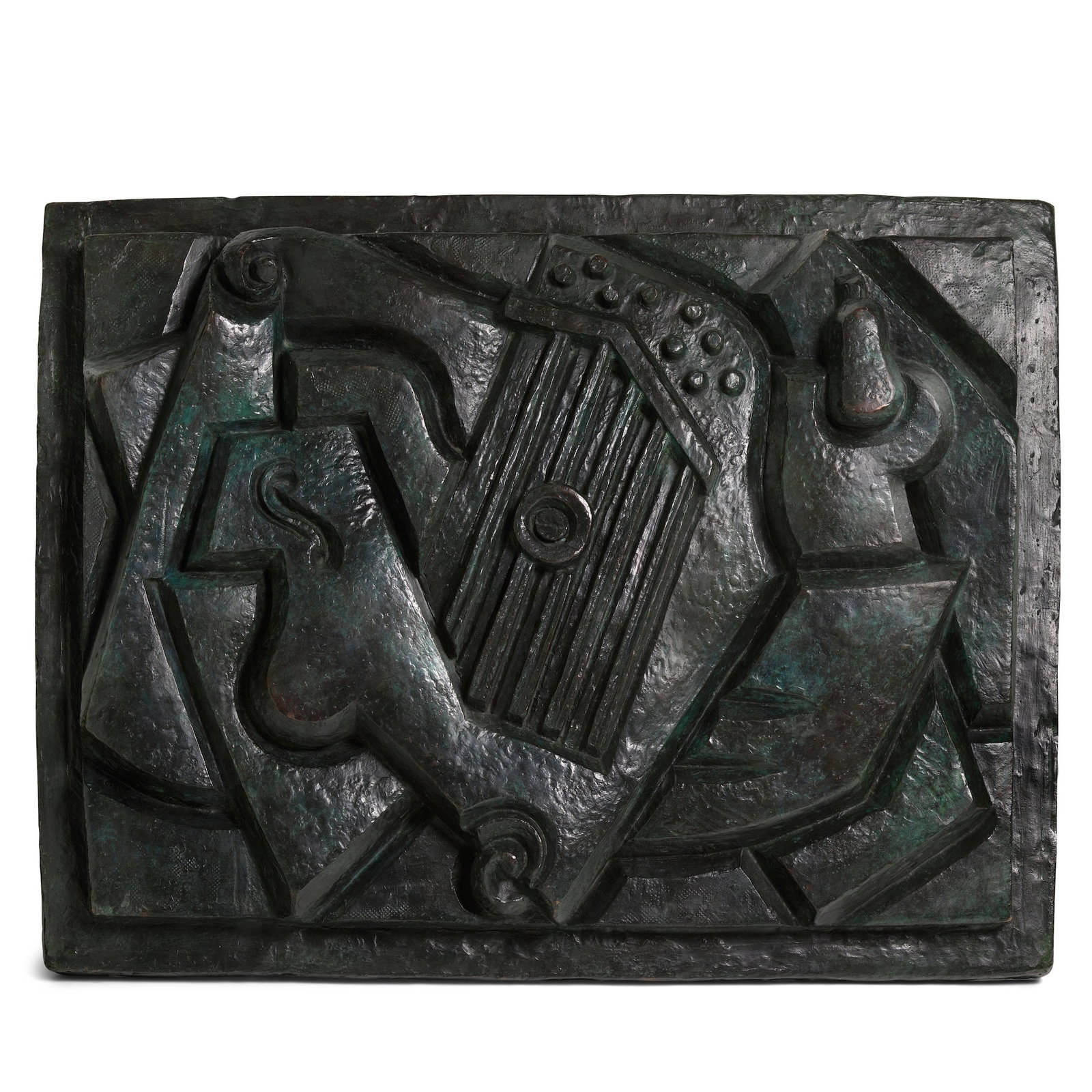 JACQUES LIPCHITZ (1891-1973) Musical Instruments with Basket of Fruit and Grapes 31 3/4 x 41 1/2... (1 of 1)