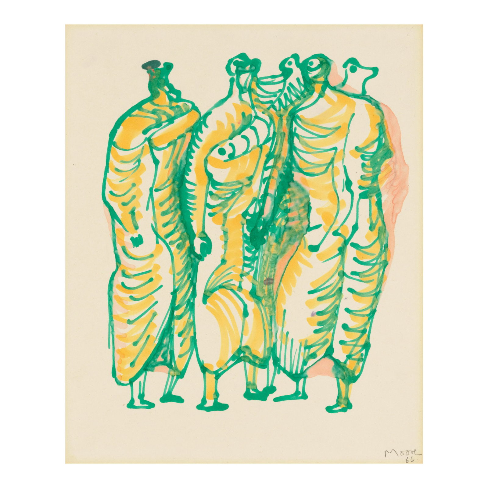 HENRY MOORE (1898-1986) Group of Standing Women 11 1/2 x 9 1/2 in (29.2 x 24.1 cm) (Executed in ... (1 of 1)