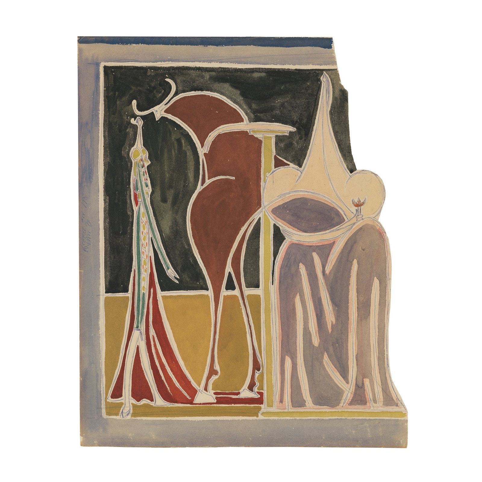 ÓSCAR DOMÍNGUEZ (1906-1957) Tauromachie 17 5/16 x 13 7/8 in (43.9 x 35.3 cm) (Executed... (1 of 1)