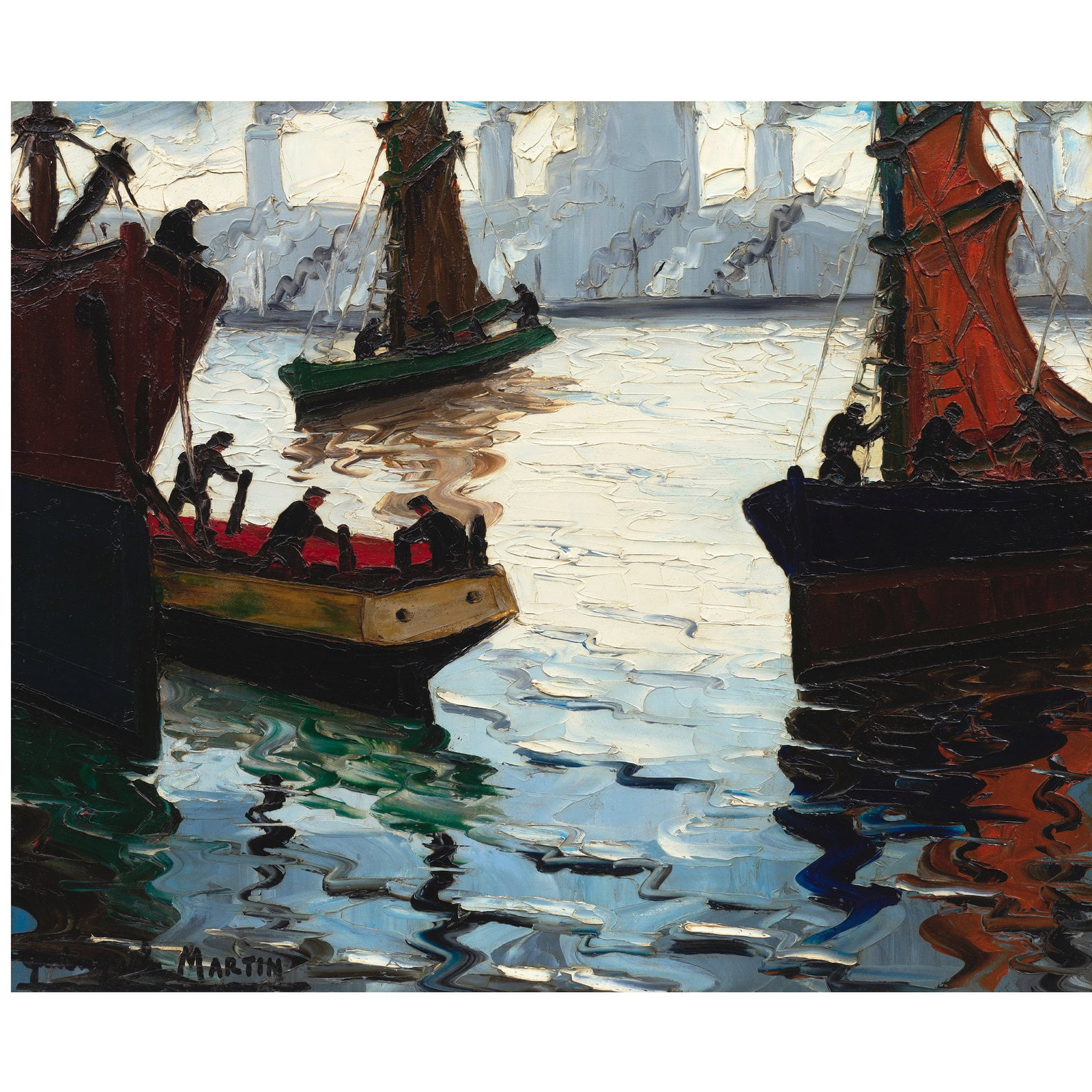 BENITO QUINQUELA MARTIN (1890-1977) Mañana de Invierno 19 11/16 x 23 5/8 in (50 x 60 cm) (P... (1 of 2)