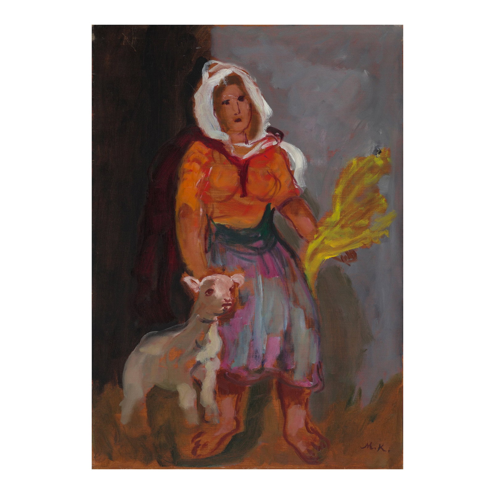 EMMANUEL MANÉ-KATZ (1894-1962) Shepherdess 27 x 18 7/8 in (68.6 x 48.1 cm) (Painted circa 1... (1 of 1)