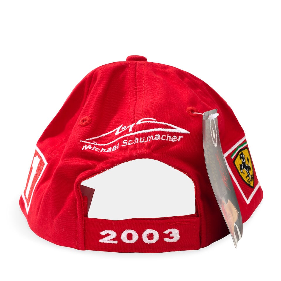 A Scuderia Ferrari Michael Schumacher 2003 cap signed by Mick Schumacher, - 2