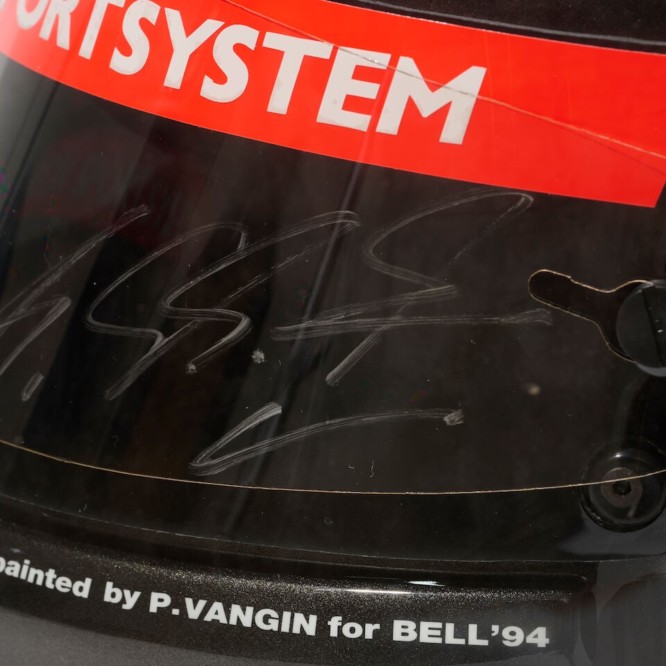 A signed Michael Schumacher 1994 Benetton replica helmet, - 2