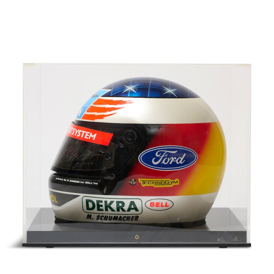 A signed Michael Schumacher 1994 Benetton replica helmet, - 4