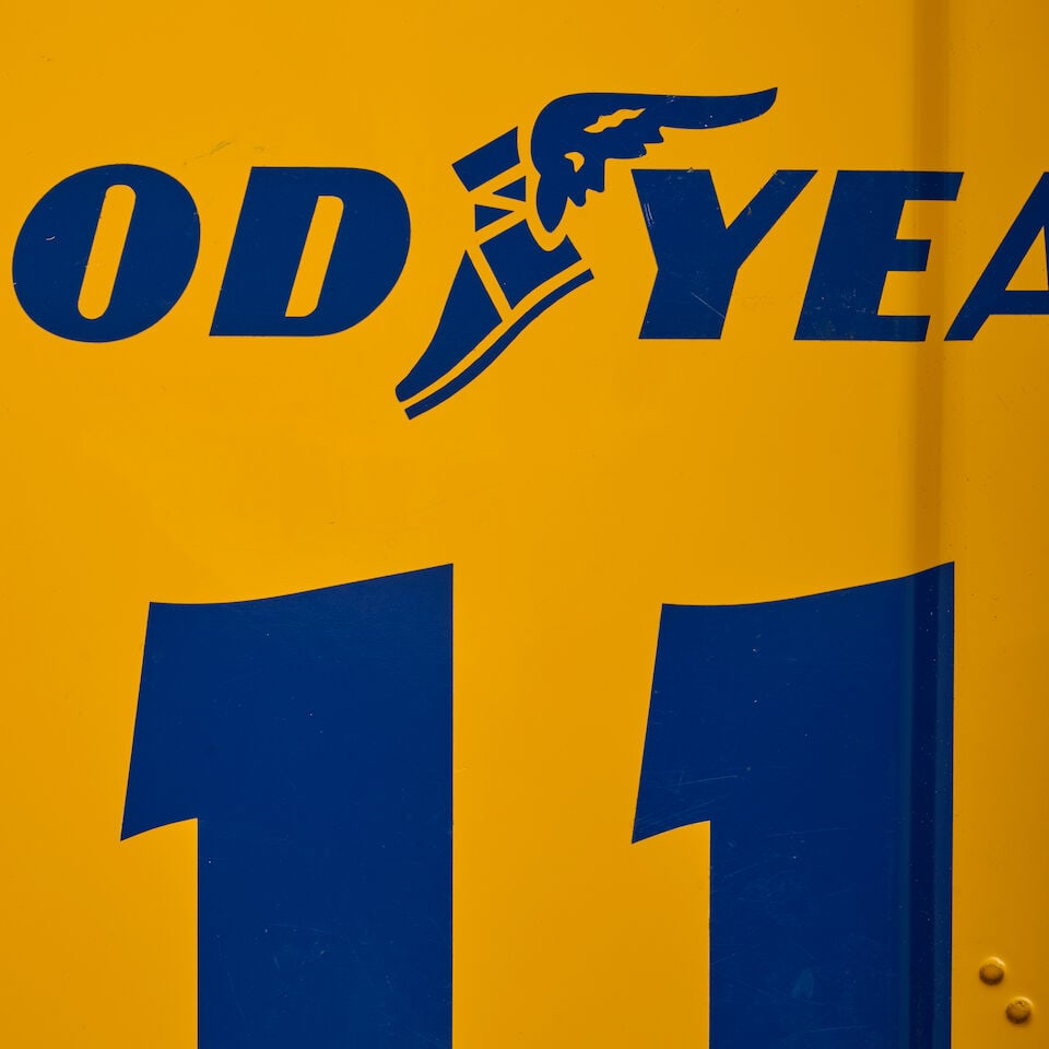 A 1989 Lotus Camel F1 rear wing end plate, believed from Nelson Piquet's car, - 2