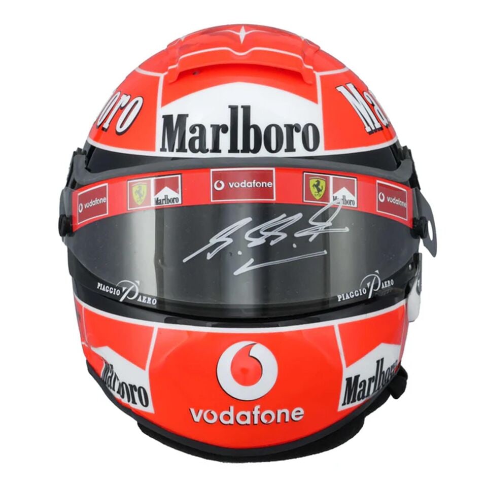 A Michael Schumacher 2002 Scuderia Ferrari RF1 German, Hungarian & Italian GP replica helmet, wi... (1 of 5)