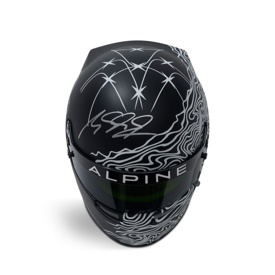 An official signed Mick Schumacher Le Mans 2026 Alpine 1/2 scale helmet, - 2