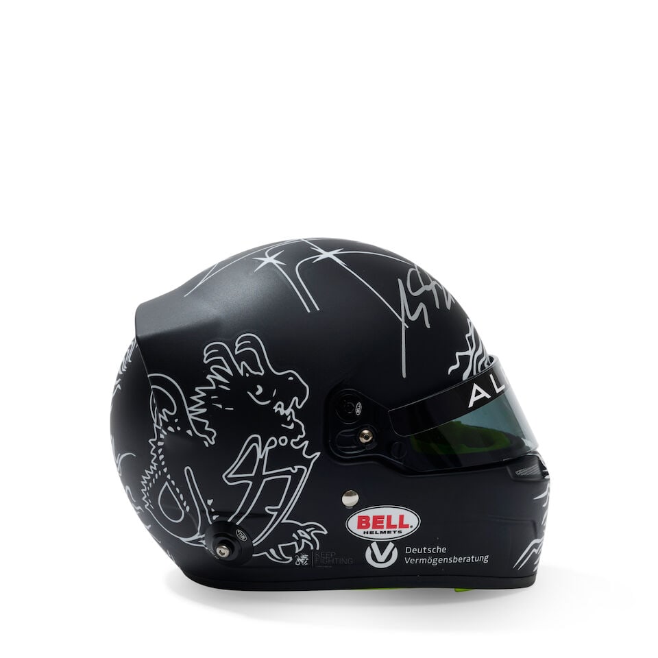 An official signed Mick Schumacher Le Mans 2026 Alpine 1/2 scale helmet, - 3