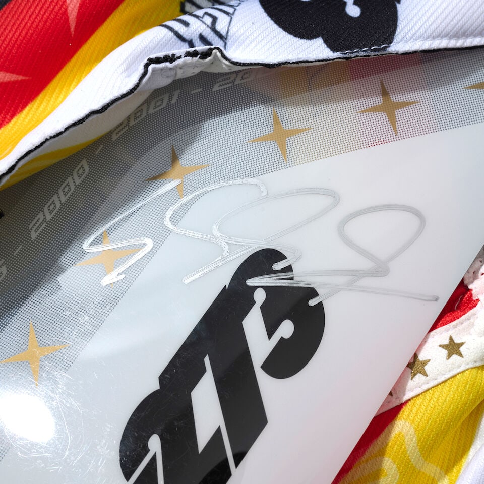 A Pair of Michael Schumacher x 273 Icons Limited edition racing gloves, signed by Mick Schumacher, - 2