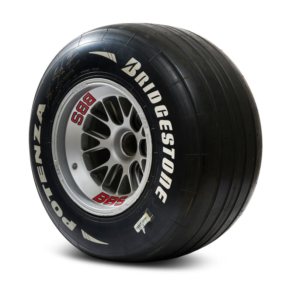 A used Ferrari Formula 1 wheel signed by Michael Schumacher, by BBS, - 5